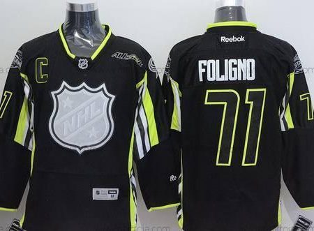 Herrar Team Foligno Columbus Blue Jackets #71 Nick Foligno 2015 All-Star Svart Tröjor