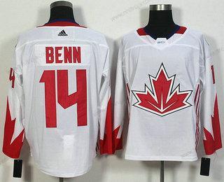 Herrar Team Kanada #14 Jamie Benn Vit 2016 World Cup Of Hockey Game Tröjor