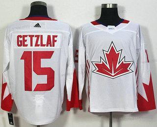 Herrar Team Kanada #15 Ryan Getzlaf Vit 2016 World Cup Of Hockey Game Tröjor