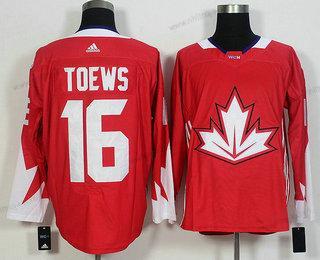 Herrar Team Kanada #16 Jonathan Toews Röd 2016 World Cup Of Hockey Game Tröjor