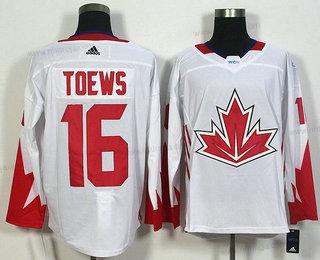 Herrar Team Kanada #16 Jonathan Toews Vit 2016 World Cup Of Hockey Game Tröjor