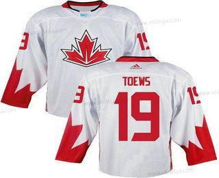 Herrar Team Kanada #19 Jonathan Toews Vit 2016 World Cup Stitched NHL Tröjor