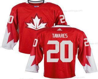 Herrar Team Kanada #20 John Tavares Röd 2016 World Cup Stitched NHL Tröjor