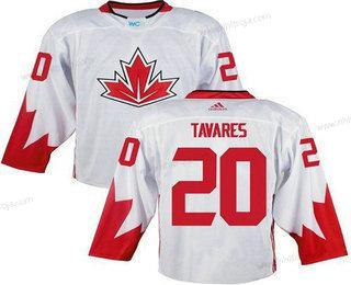 Herrar Team Kanada #20 John Tavares Vit 2016 World Cup Stitched NHL Tröjor