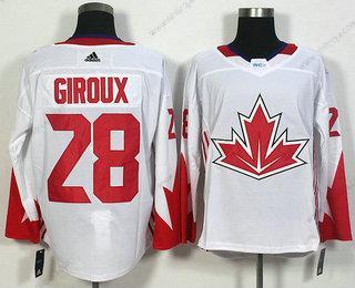 Herrar Team Kanada #28 Claude Giroux Vit 2016 World Cup Of Hockey Game Tröjor