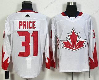 Herrar Team Kanada #31 Carey Price Vit 2016 World Cup Of Hockey Game Tröjor