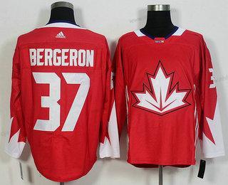 Herrar Team Kanada #37 Patrice Bergeron Röd 2016 World Cup Of Hockey Game Tröjor