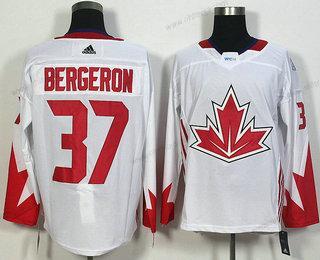 Herrar Team Kanada #37 Patrice Bergeron Vit 2016 World Cup Of Hockey Game Tröjor