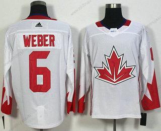 Herrar Team Kanada #6 Shea Weber Vit 2016 World Cup Of Hockey Game Tröjor