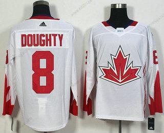 Herrar Team Kanada #8 Drew Doughty Vit 2016 World Cup Of Hockey Game Tröjor