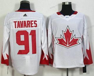 Herrar Team Kanada #91 John Tavares Vit 2016 World Cup Of Hockey Game Tröjor