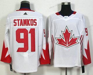 Herrar Team Kanada #91 Steven Stamkos Vit 2016 World Cup Of Hockey Game Tröjor