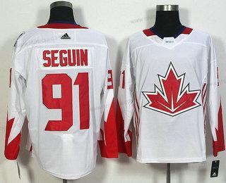 Herrar Team Kanada #91 Tyler Seguin Vit 2016 World Cup Of Hockey Game Tröjor