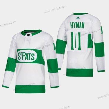 Herrar Toronto Maple Leafs #11 Zach Hyman Toronto St. Pats Road Autentisk Player Vit Tröjor