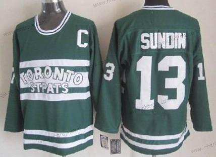 Herrar Toronto Maple Leafs #13 Mats Sundin Grön Retro CCM Tröjor