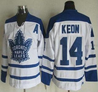 Herrar Toronto Maple Leafs #14 Dave Keon 2000-01 Vit CCM Vintage Tröjor