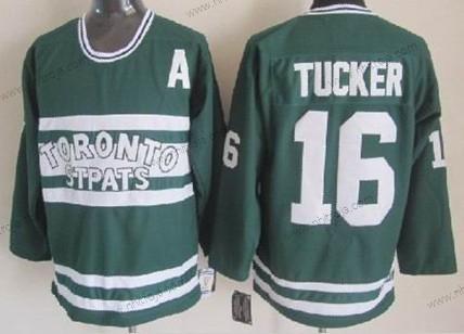 Herrar Toronto Maple Leafs #16 Darcy Tucker Grön Retro CCM Tröjor