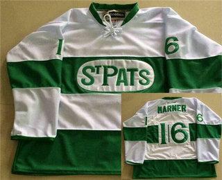 Herrar Toronto Maple Leafs #16 Mitchell Marner Vit 2017 St. Patrick’S Day Grön Stitched NHL Reebok Hockey Tröjor