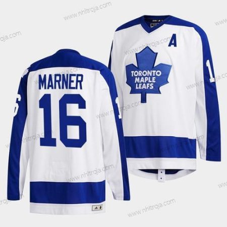 Herrar Toronto Maple Leafs #16 Mitchell Marner Vit Classics Primary Logo Stitched Tröjor