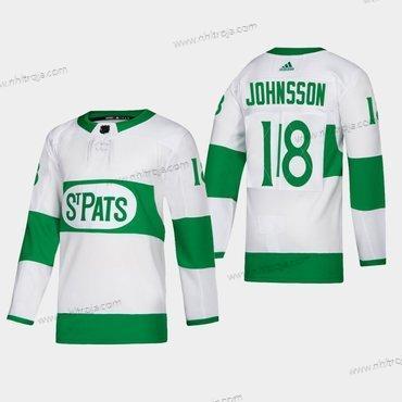 Herrar Toronto Maple Leafs #18 Andreas Johnsson St. Pats Road Autentisk Player Vit Tröjor