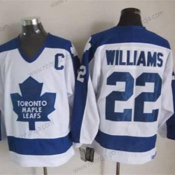 Herrar Toronto Maple Leafs #22 Tiger Williams 1982-83 Vit CCM Vintage Tröjor