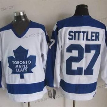 Herrar Toronto Maple Leafs #27 Darryl Sittler 1982-83 Vit CCM Vintage Tröjor