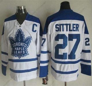 Herrar Toronto Maple Leafs #27 Darryl Sittler 1998-99 Vit CCM Vintage Tröjor