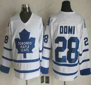 Herrar Toronto Maple Leafs #28 Tie Domi 2000-01 Vit CCM Vintage Tröjor