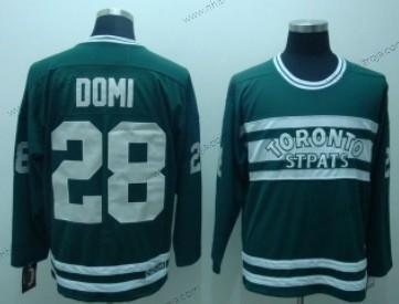 Herrar Toronto Maple Leafs #28 Tie Domi Grön Retro CCM Tröjor