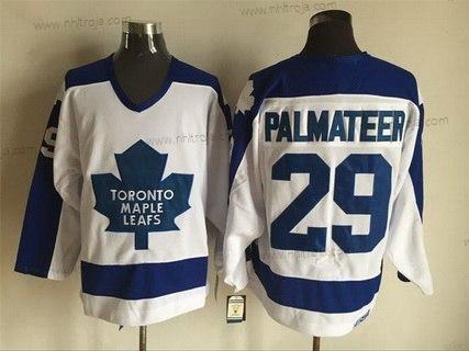 Herrar Toronto Maple Leafs #29 Mike Palmateer Vit 1978 CCM Vintage NHL Hockey Tröjor