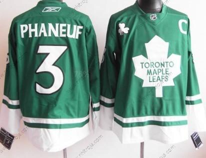 Herrar Toronto Maple Leafs #3 Dion Phaneuf St. Patrick’S Day Grön Tröjor