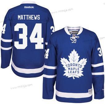 Herrar Toronto Maple Leafs #34 Auston Matthews Reebok Royal Blå Vit Premier Hemma Tröjor