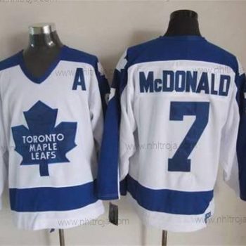 Herrar Toronto Maple Leafs #7 Lanny Mcdonald 1982-83 Vit CCM Vintage Tröjor