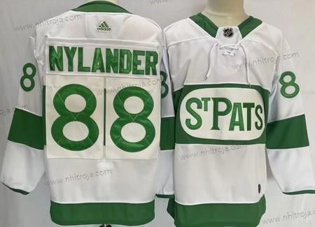 Herrar Toronto Maple Leafs #88 William Nylander Vit 2019 St Pats Stitched Tröjor