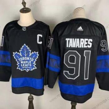 Herrar Toronto Maple Leafs #91 John Tavares Svart X Drew House Inside Out Stitched Tröjor