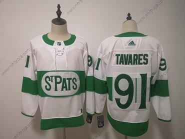 Herrar Toronto Maple Leafs #91 John Tavares Toronto St. Pats Road Autentisk Player Vit Tröjor