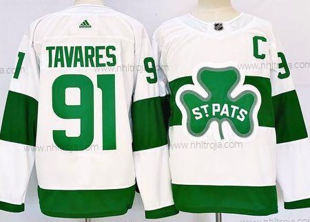 Herrar Toronto Maple Leafs #91 John Tavares Vit St Patricks Autentisk Tröjor