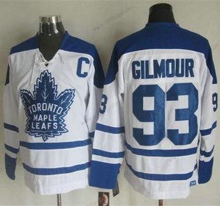 Herrar Toronto Maple Leafs #93 Doug Gilmour 1998-99 Vit CCM Vintage Tröjor