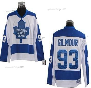 Herrar Toronto Maple Leafs #93 Doug Gilmour Vit With Blå Retro CCM Tröjor