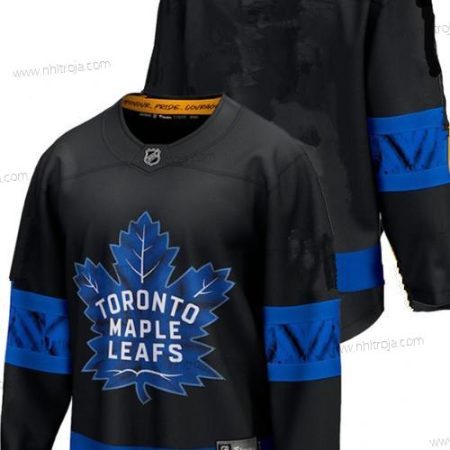 Herrar Toronto Maple Leafs Blank Svart X Drew House Inside Out Stitched Tröjor