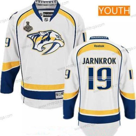 Herrar Ungdomen Nashville Predators #19 Calle Jarnkrok Vit 2017 Stanley Cup Finals Patch Stitched NHL Reebok Hockey Tröjor