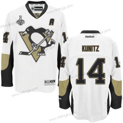 Herrar Ungdomen Pittsburgh Penguins #14 Chris Kunitz Vit 2017 Stanley Cup NHL Finals A Patch Borta Tröjor