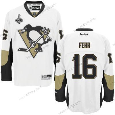 Herrar Ungdomen Pittsburgh Penguins #16 Eric Fehr Vit 2017 Stanley Cup NHL Finals Patch Borta Tröjor