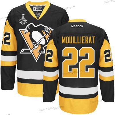 Herrar Ungdomen Pittsburgh Penguins #22 Kael Mouillierat Svart With Guld 2017 Stanley Cup NHL Finals Patch Tröjor