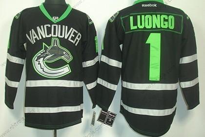 Herrar Vancouver Canucks #1 Roberto Luongo Svart Ice Tröjor