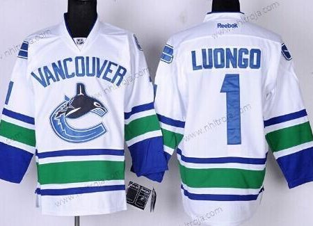 Herrar Vancouver Canucks #1 Roberto Luongo Vit Tröjor