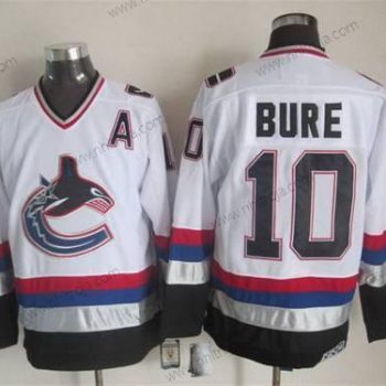 Herrar Vancouver Canucks #10 Pavel Bure 1997-98 Vit CCM Vintage Tröjor