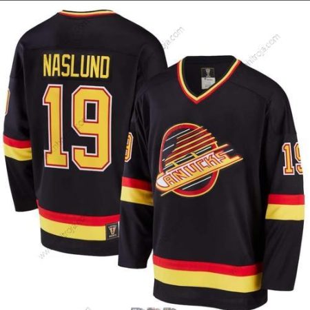 Herrar Vancouver Canucks #19 Markus Naslund Svart Retro CCM Tröjor