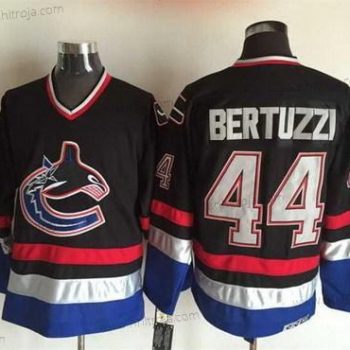 Herrar Vancouver Canucks #44 Todd Bertuzzi 2003-04 Svart CCM Vintage Tröjor