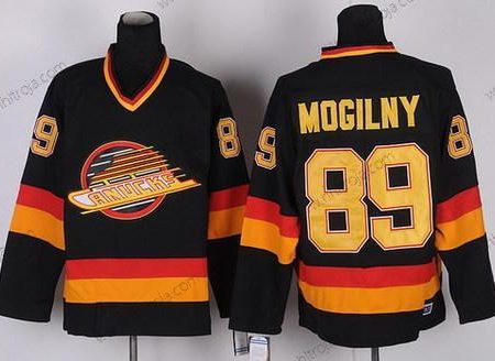 Herrar Vancouver Canucks #89 Mogiliny Svart Retro CCM Tröjor